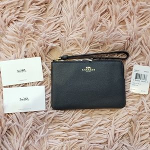 Coach Corner Zip Wristlet